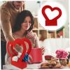 Healvian 2pcs Heart-shaped Flower Storage Box Unique Decorative Paper Bouquet Wrapping Basket for Weddings and Parties Lightweight Compact Design view 2