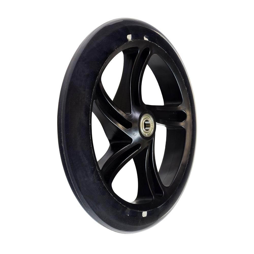 AlveyTech Black 8" (200 mm) Caster Wheel Assemblies (Set of 4) - Replacement Parts for the Drive Medical DV8 Steerable Knee Walker, Rollators, Mobility Push Walkers, Transport Chair, Folding Scooter