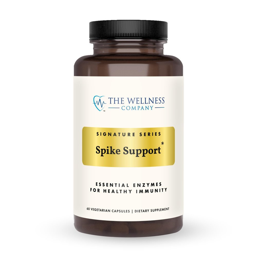 The Wellness Company Spike Support - Detox, Immune Health, Blood Flow, Anti-Clotting - Nattokinase, Dandelion Root, & Black Sativa | 60ct (1 Month Supply)