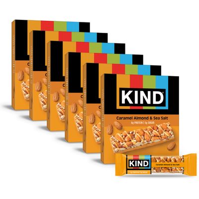 KIND Bars, Caramel Almond & Sea Salt, Healthy Snacks, Gluten Free, Low Sugar, 6g Protein, 36 Count
