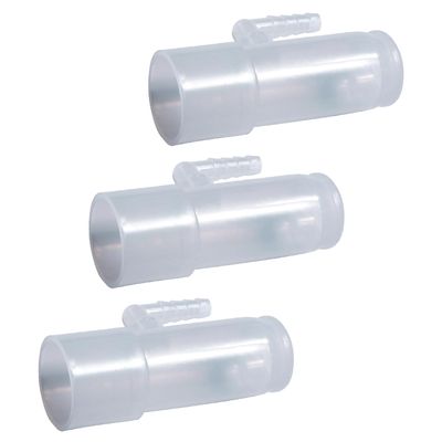 Bistras 3pk Oxygen Adapter Enrichment Port Connector fits CPAP Tubing Hose Model 1642 (3)