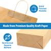 Excellent 10x5x13 Brown Kraft Paper Shopping Bags, Merchandise, Retail Bags, Party Favor Gift Bags, Large Paper Sacks with Handles available in Packs of 25/50/100/250CT (50) view 3