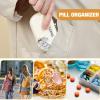 Pill Case for Purse,Medicine Pill Organizer | 4/6 Compartments Portable Pill Case Portable Pill Organizer Cute for Cod Liver Oil Supplements Kumprohu view 4