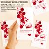 20 Pack Christmas Conversation Starter Napkins  Premium 3-Ply Paper Christmas Dinner Napkins with Red Cranberry Foil Design, Disposable Holiday Party Napkins for Family Gatherings  COTIER view 4