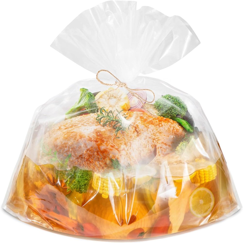 2 Pcs Brine Bags for Turkey,26"22", Extra Large Brining Bag Holds up 35lb, Thickened Turkey Brine Bag with 3 Cotton Strings, Brining Bags for Turkey, Chicken, Beef, Pork, Ham