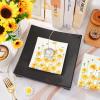 80Pcs Summer Floral Cocktail Napkins Flower Bee Disposable Paper Napkins Yellow Decorative Beverage Napkins for Birthday Wedding Baby Shower Party Supplies, 5 x 5 Inch view 3