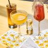 80Pcs Summer Floral Cocktail Napkins Flower Bee Disposable Paper Napkins Yellow Decorative Beverage Napkins for Birthday Wedding Baby Shower Party Supplies, 5 x 5 Inch view 4