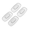 HALLMERS 4pcs 2 Pairs 13mm x 7mm Rectangle Frosted Silicone Anti Slip Nose Pads Push In Mount Replacement Part - Reading Eyeglass Optical Insert Frame Eyeglasses Specs Spectacles Repair view 1