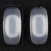 HALLMERS 4pcs 2 Pairs 13mm x 7mm Rectangle Frosted Silicone Anti Slip Nose Pads Push In Mount Replacement Part - Reading Eyeglass Optical Insert Frame Eyeglasses Specs Spectacles Repair view 2