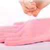 ShAzan Rubber Silicone dishwashing Gloves Household high-Temperature Resistance Anti-Scald Waterproof Kitchen Bowl Washing Gloves view 2