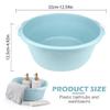 1Pcs Household Wash Basin Foot Basin Tub Vegetable Fruit Dish Tub Multipurpose Washtub for Face Cleansing, Home Kitchen Blue view 2