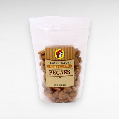 Buc-ee's Honey Glazed flavored Pecans - Smooth Fresh Candied Pecans Packed in in Resealable Bag, All Natural Healthy Protein Treat, Sweet & Crunchy Raw Nuts for Snacking 12oz