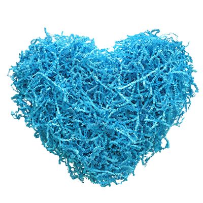 Bobobag - 4oz Crinkle Cut Paper Shred Filler Recyclable Gift Wrap Confetti Raffia Grass Shred Paper for Easter Baskets Filler Creative Eggs Decor (Blue)