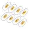 HALLMERS 8pcs 4 Pairs 13mm Tapered Oval Plastic Gold Metal Core Anti Slip Nose Pads Screw Mount Replacement Part - Reading Eyeglass Optical Insert Frame Eyeglasses Non-Slip Specs Spectacles Repair view 1