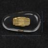 HALLMERS 8pcs 4 Pairs 13mm Tapered Oval Plastic Gold Metal Core Anti Slip Nose Pads Screw Mount Replacement Part - Reading Eyeglass Optical Insert Frame Eyeglasses Non-Slip Specs Spectacles Repair view 2