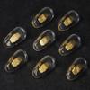 HALLMERS 8pcs 4 Pairs 13mm Tapered Oval Plastic Gold Metal Core Anti Slip Nose Pads Screw Mount Replacement Part - Reading Eyeglass Optical Insert Frame Eyeglasses Non-Slip Specs Spectacles Repair view 4