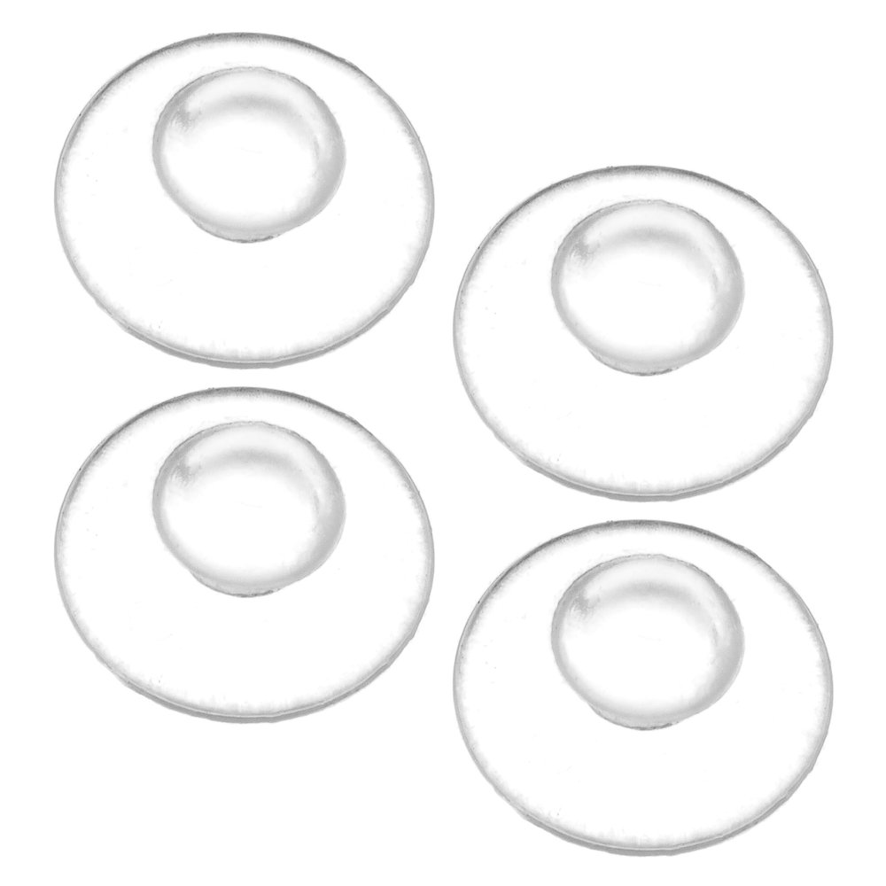HALLMERS 4pcs 2 Pairs 7mm Round Clear Silicone Anti Slip Nose Pads Push in Mount Replacement Part - Reading Eyeglass Optical Insert Frame Eyeglasses Non-Slip Specs Spectacles Repair