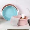 1Pcs Household Wash Basin Foot Basin Tub Vegetable Fruit Dish Tub Multipurpose Washtub for Face Cleansing, Home Kitchen Large Blue view 4