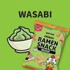 Baby Star Crunchy Ramen Snack Wide | Wasabi 5.99oz (6 Pack) | Delicious Dry Ramen Snack Packs view 3