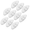 HALLMERS 10pcs 5 Pairs 15mm D Shaped Frosted Silicone Anti Slip Nose Pads 2 Prong Slotted Mount Replacement Part - Reading Eyeglass Optical Insert Frame Eyeglasses Non-Slip Specs Spectacles Repair view 1