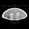 HALLMERS 10pcs 5 Pairs 15mm D Shaped Frosted Silicone Anti Slip Nose Pads 2 Prong Slotted Mount Replacement Part - Reading Eyeglass Optical Insert Frame Eyeglasses Non-Slip Specs Spectacles Repair view 2