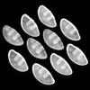 HALLMERS 10pcs 5 Pairs 15mm D Shaped Frosted Silicone Anti Slip Nose Pads 2 Prong Slotted Mount Replacement Part - Reading Eyeglass Optical Insert Frame Eyeglasses Non-Slip Specs Spectacles Repair view 4