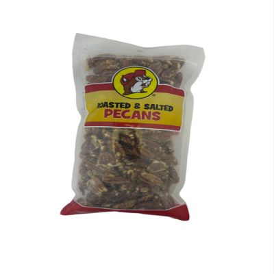 Buc-ee's Organic Pecans  Candied Pecans, Roasted, Salted, Glazed & Chocolate-Covered | Variety of Flavors | Whole & Halves | Non-GMO Snacks, Protein-Rich School Snacks (Roasted & Salted, 12 Ounce)