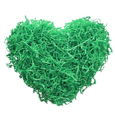 Bobobag - 4oz Crinkle Cut Paper Shred Filler Recyclable Gift Wrap Confetti Raffia Grass Shred Paper for Easter Baskets Filler Creative Eggs Decor (Green)