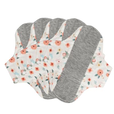 5pcs Reusable Menstrual Pads, Cloth Pads for Women, Reusable Period Pads, Reusable Pads for Women Washable Sanitary Napkins Reusable Cloth Menstrual Pads Breathable Feminine Pads
