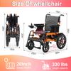 20 Miles Long Travel Range Electric Wheelchair,All Terrain Electric Wheelchair for Adults Intelligent Power Wheelchairs Lightweight Foldable Motorized Wheelchair for Seniors Portable Airline Approved view 2