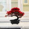 Kichvoe Artificial Pine Bonsai Tree Realistic Faux Plant for Home Office and Zen Decor Space-Saving Potted Greenery for Guest Greeting and Tabletop Display view 3