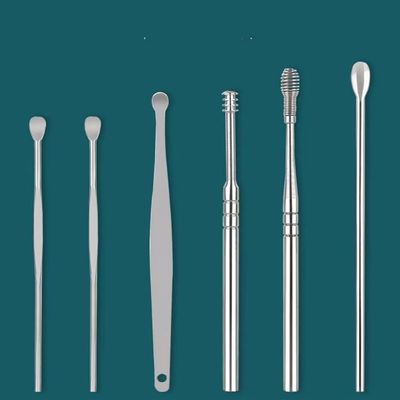 6 Sets of Earwax Cleaning Tools, Multiple Types of Ear Cleaning and Care Tools, with Storage Box