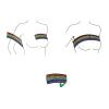BANWMEN Post Surgical Implant Stabilizer Strap Support Brace Bandage, Breast Augmentation and Reduction Band, Chest Compression Support Band for Large Breast Exercise, Fits Most (Rainbow) view 4