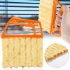 4Pcs Blind Duster Window Blind Cleaner Duster Brush Microfiber Material PP Handle Blind Cleaning Tools for Windows, Doors, Air Conditioners, Furniture Cleaning Yellow view 1