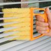 4Pcs Blind Duster Window Blind Cleaner Duster Brush Microfiber Material PP Handle Blind Cleaning Tools for Windows, Doors, Air Conditioners, Furniture Cleaning Yellow view 2
