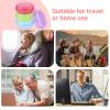 4 Pcs Mini Pill Organizer Small Pill Box Cute Portable Pill Case for Pocket Purse Travel Storage Containers Earplug Case Medicine Dispenser Vitamin Holder(Blue+Pink+Purple+Green) view 2