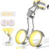 iGeyzoe Contact Lens Wearing Aids, Portable Contact Lens Eyelid Stretcher, Color Contact Lens Wearing Tool with Insert or Remove Tool/Tweeers/Contact Lens Case (Yellow) view 1