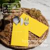 100-Pack Disposable Napkins With Pocket For Flatware, Yellow Napkins Paper For Wedding, Dinner Or Party, Built-In Pocket For Silverware, Prefolded view 4