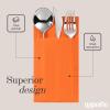 100-Pack Disposable Napkins With Pocket For Flatware, Orange Napkins Paper For Wedding, Dinner Or Party, Built-In Pocket For Silverware, Prefolded view 3