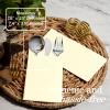 100-Pack Disposable Napkins With Pocket For Flatware, Cream Napkins Paper For Wedding, Dinner Or Party, Built-In Pocket For Silverware, Prefolded view 4