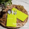 100-Pack Disposable Napkins With Pocket For Flatware, Lime Napkins Paper For Wedding, Dinner Or Party, Built-In Pocket For Silverware, Prefolded view 4