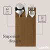 100-Pack Disposable Napkins With Pocket For Flatware, Brown Napkins Paper For Wedding, Dinner Or Party, Built-In Pocket For Silverware, Prefolded view 3