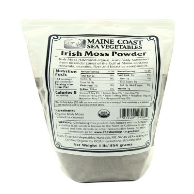 Irish Moss Powder - Wild Atlantic - Organic Seaweed - 1 Pound