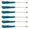 Buc-ee's Blue Raspberry Candy Rock Lollipop - Gluten Free, Individually Wrapped Crystal Blue Candy Stick - 6 Pack