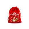 5Pcs Christmas Drawstring Gift Candy Bags Small Red Pouch Xmas New Year Party Decor Velvet Bracelet Jewelry Packaging Bag 9x12cm (SD04-3) view 1