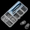 HALLMERS 13mm x 7mm Glasses Repair Tool Kit Silicone Nose Pads Screw Mount Replacement Part - Anti Slip Reading Eyeglass Optical Insert Frame Eyeglasses Non-Slip Specs Spectacles view 1