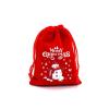 5Pcs Christmas Drawstring Gift Candy Bags Small Red Pouch Xmas New Year Party Decor Velvet Bracelet Jewelry Packaging Bag 9x12cm (SD04-8) view 1