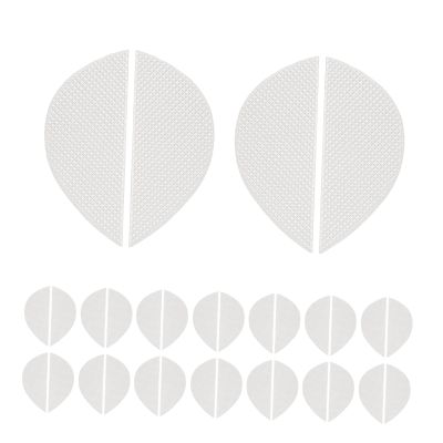 16Pairs Heel Plates Rubber Shoes Heel Taps Tips Non Slip Shoe Pads Shoe Sole for Boots, White