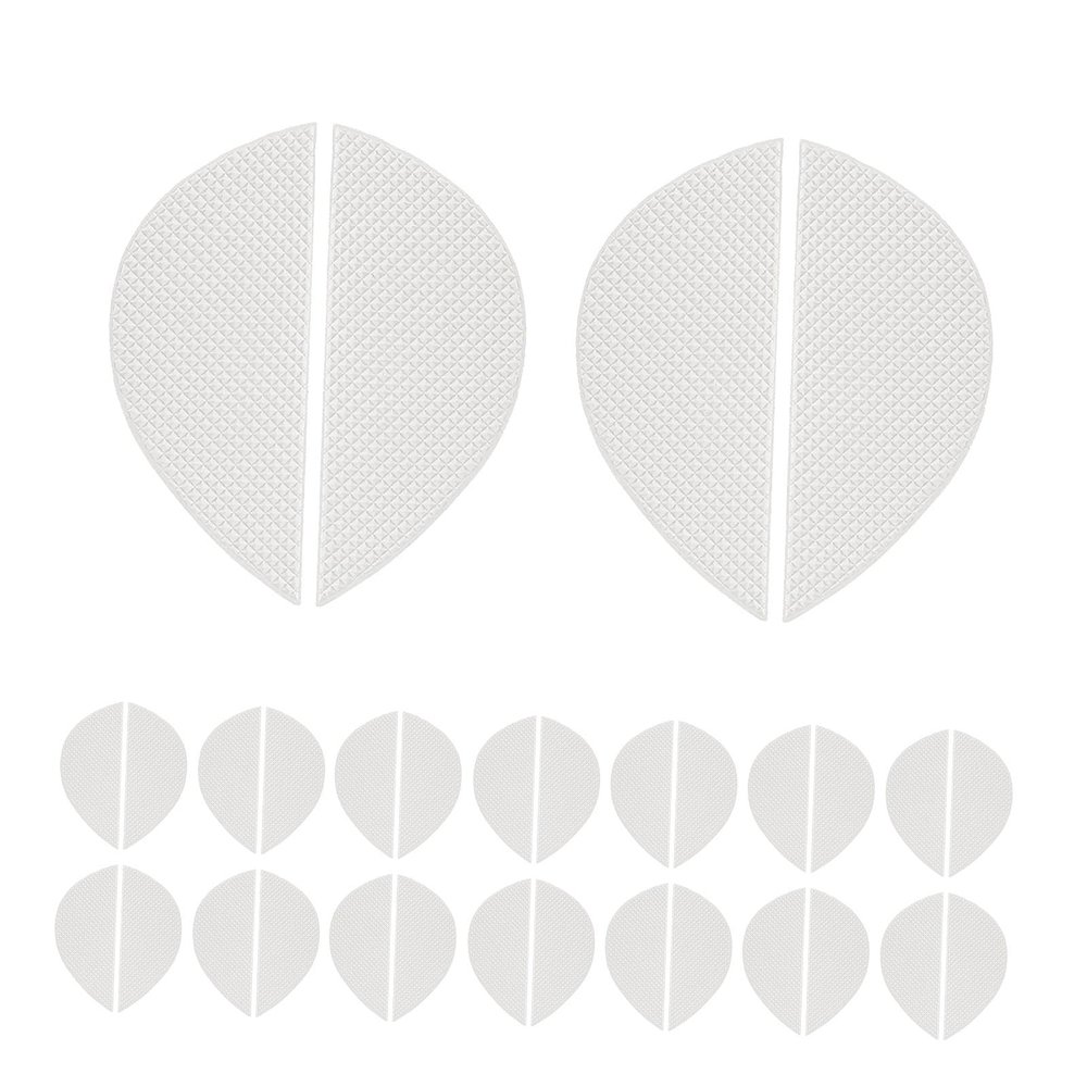 16Pairs Heel Plates Rubber Shoes Heel Taps Tips Non Slip Shoe Pads Shoe Sole for Boots, White