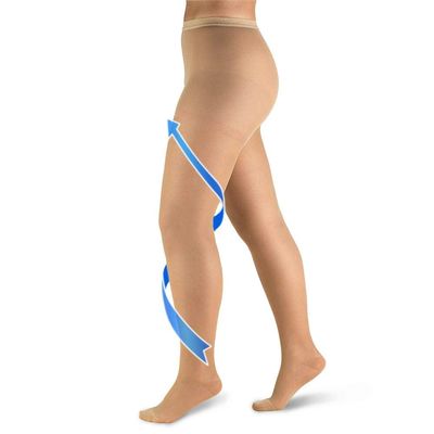 20-30 mmHg Compression Pantyhose for Women, Medical Compression Stockings, Waist High Opaque Compression Tights for Edema, Varicose Veins, Swelling, Pregnant, Teacher, Doctor-Beige-2XL